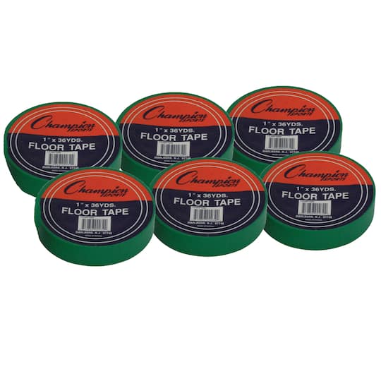 Champion Sports Floor Marking Tape, Pack of 6